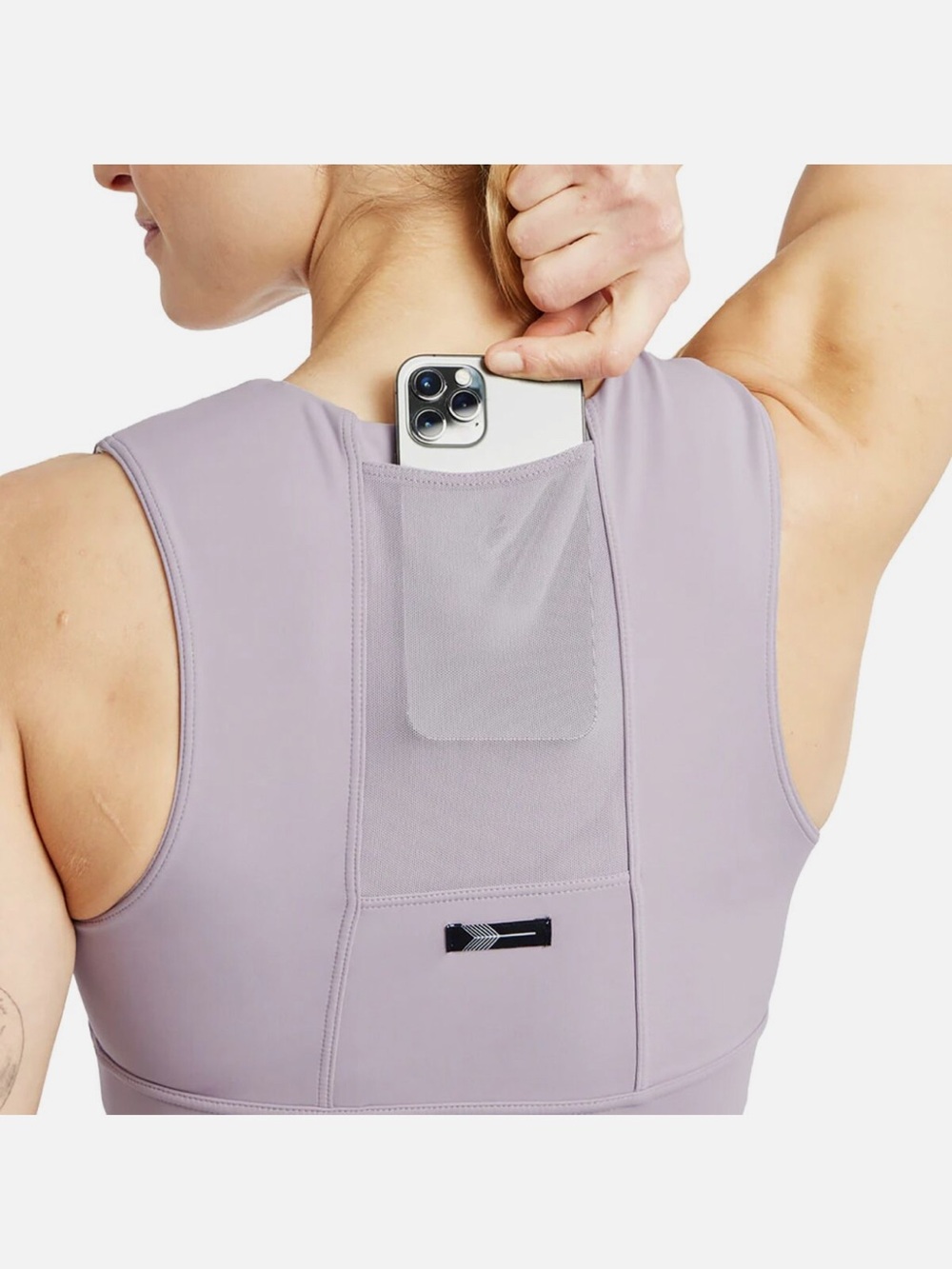 oiselle Lavender flyout Sports Bra